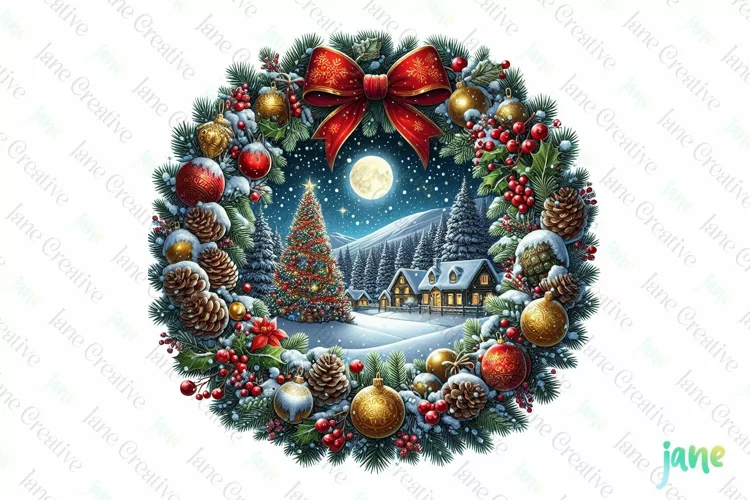 Watercolor Christmas Scenes Sublimation