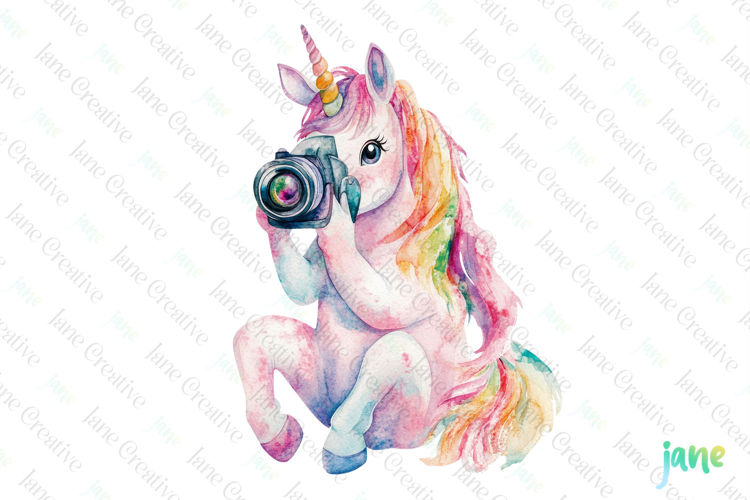 Unicorn Watercolor Cute Animals Photographer