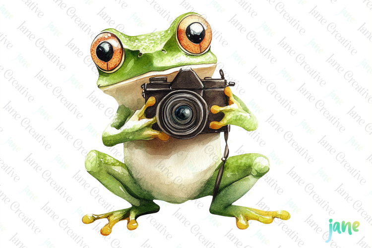 Frog Watercolor Cute Animals Photographer