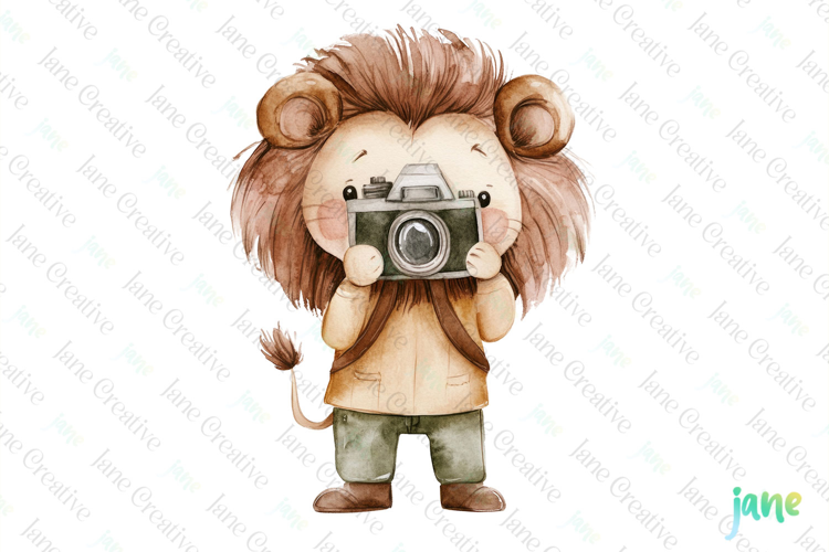 Tiger Watercolor Cute Animals Photographer