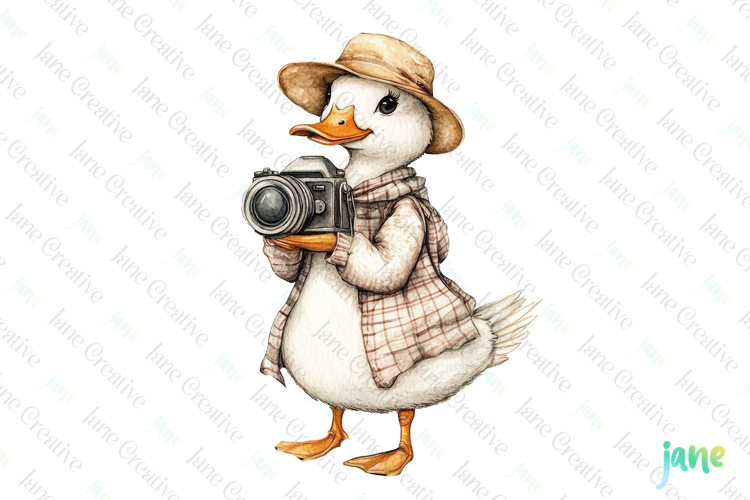 Duck Watercolor Cute Animals Photographer