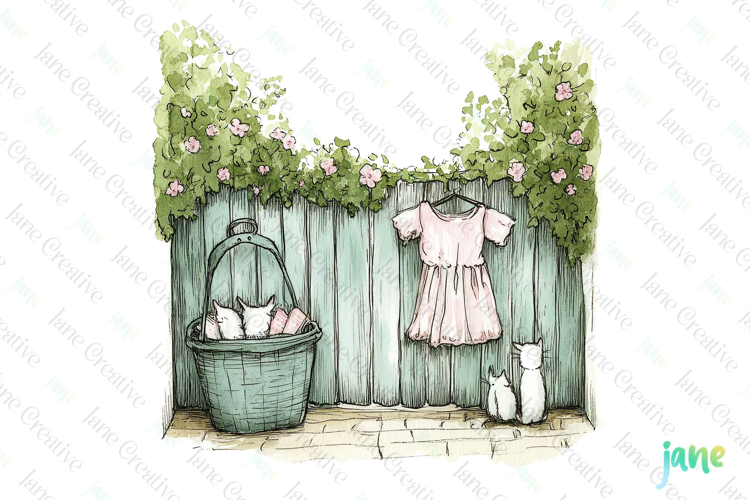Watercolor Spring Clipart Sublimation