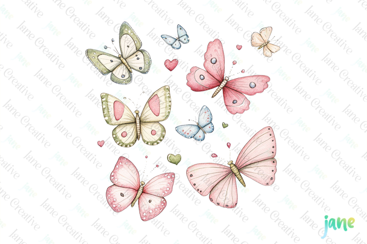 Watercolor Spring Clipart Sublimation