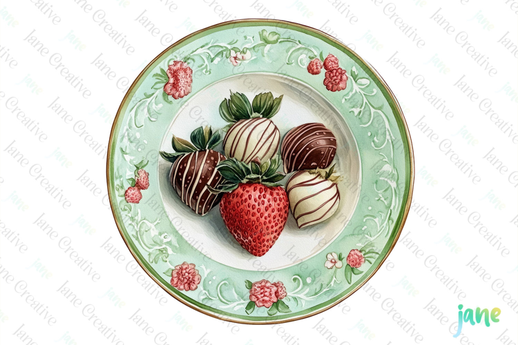 Watercolor Strawberry Clipart PNG