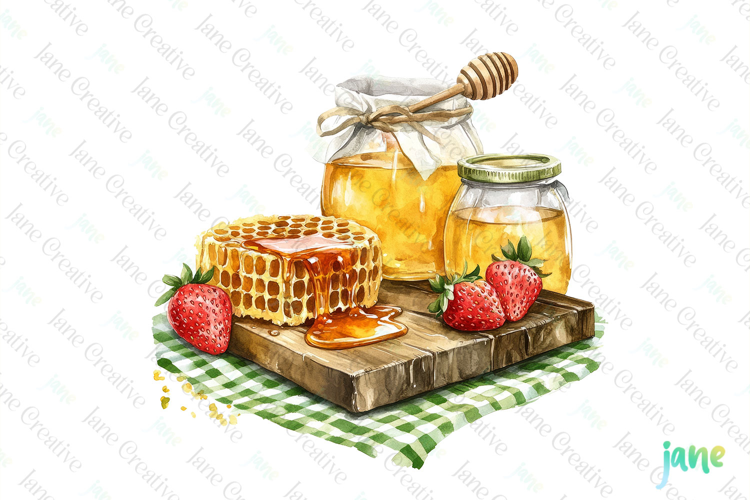 Watercolor Strawberry Clipart PNG