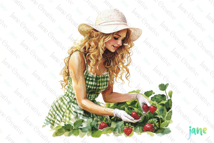 Watercolor Strawberry Clipart PNG
