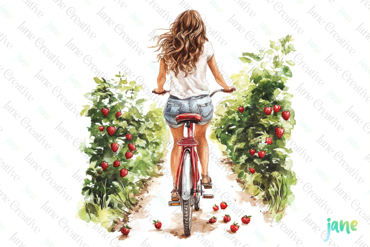 Watercolor Strawberry Clipart PNG
