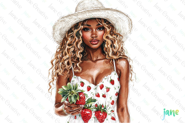 Watercolor Strawberry Clipart PNG
