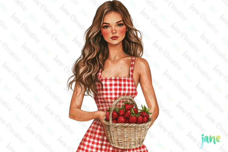 Watercolor Strawberry Clipart PNG