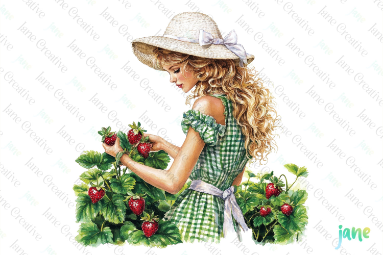 Watercolor Strawberry Clipart PNG