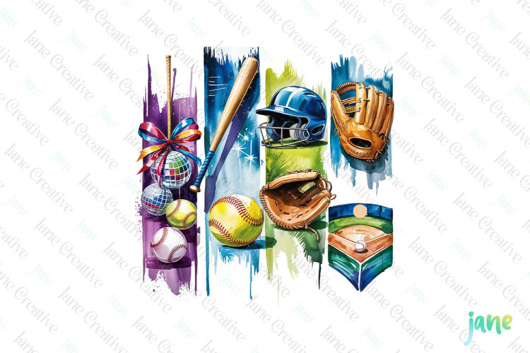 Baseball Brushstroke Sublimation Bundle
