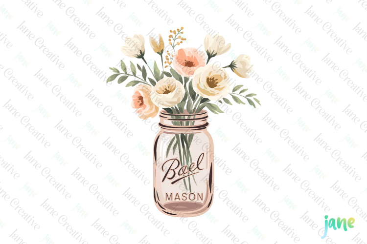 Rustic Vintage Farmhouse Spring Charm Clipart