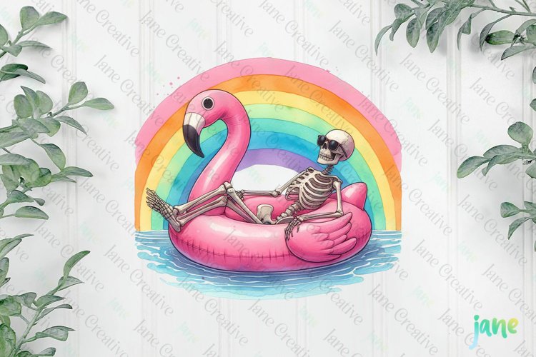 Sarcastic Skeleton Clipart example image 1