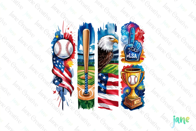 Baseball Brushstroke Sublimation Bundle
