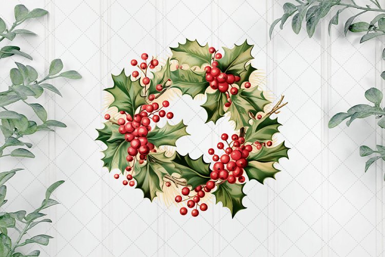 Christmas Wreath Clipart Image 17