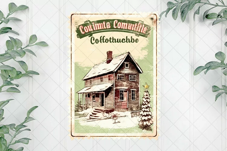 Vintage Christmas Stamps Sublimation
