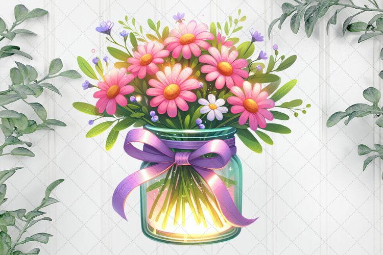 Valentines Jar Sublimation Clipart