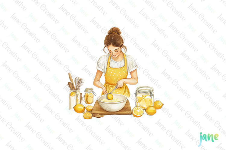 Watercolor Lemon Clipart Image 6