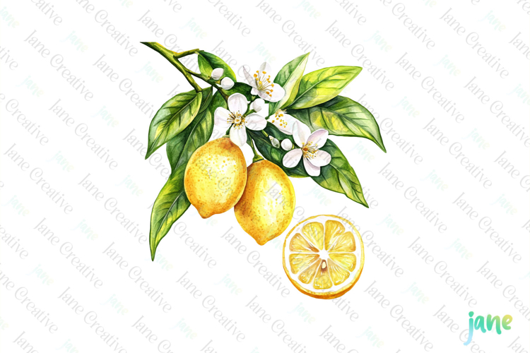 Watercolor Lemon Clipart