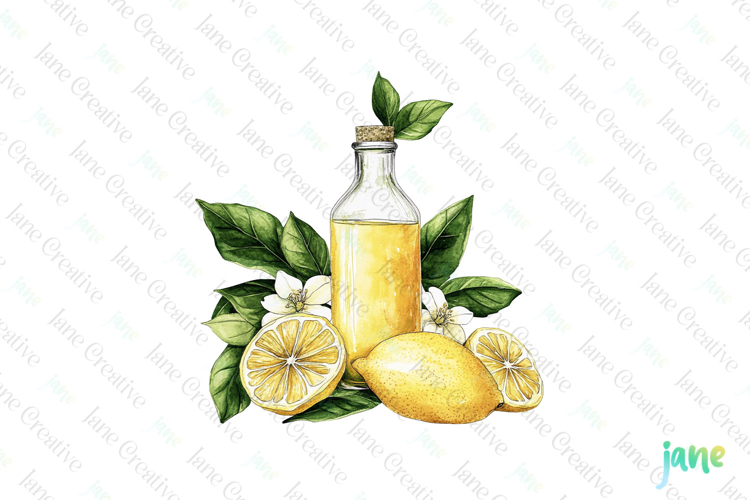 Watercolor Lemon Clipart Image 3