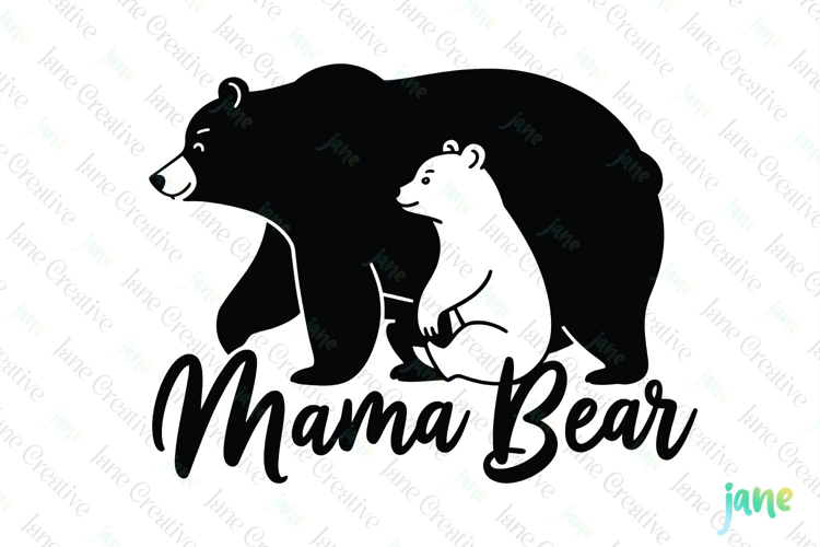 Mama Bear SVG PNG Clipart