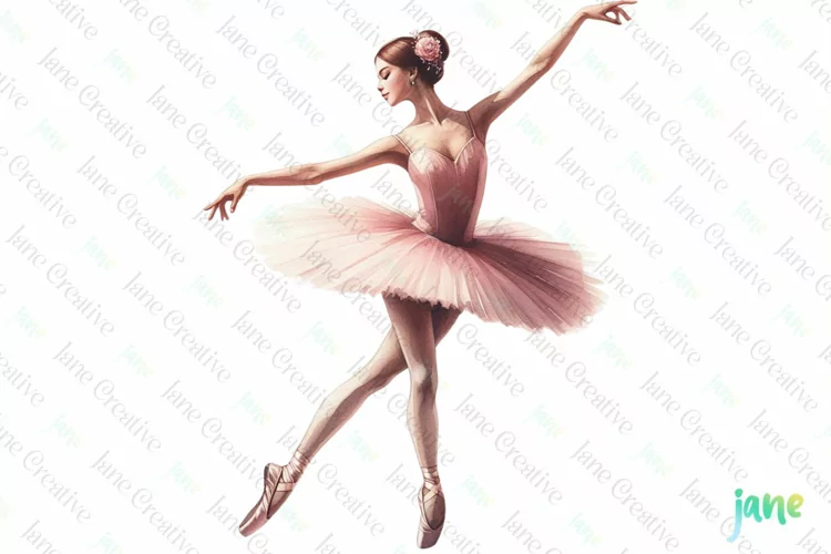 Ballet Dancer Watercolor Sublimation