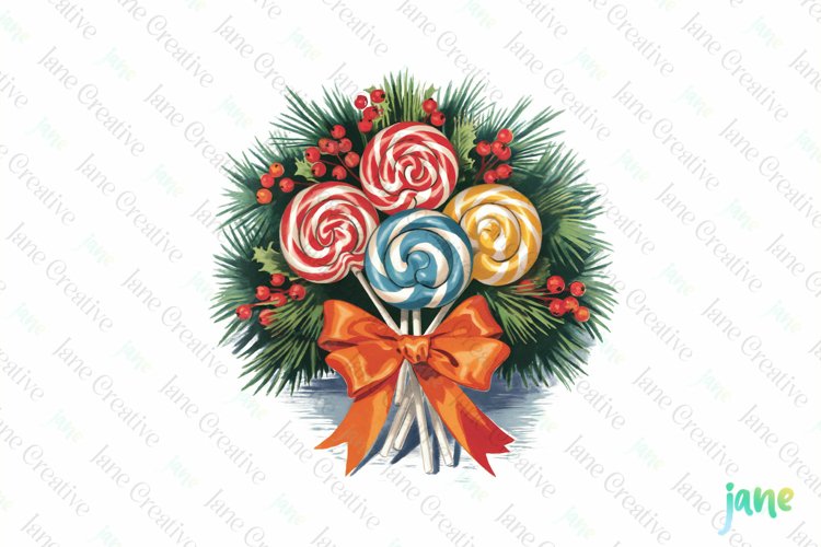 Christmas Candy Sublimation Clipart