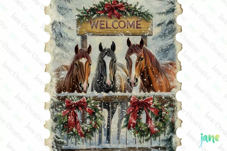 Christmas Postage Stamp Sublimation