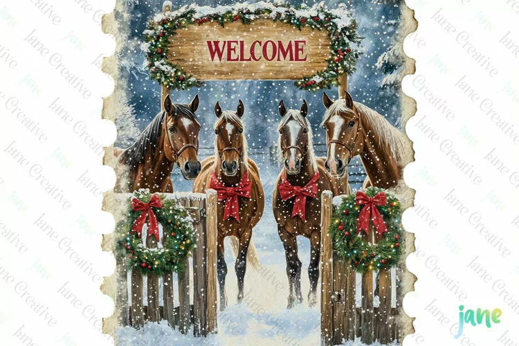 Christmas Postage Stamp Sublimation