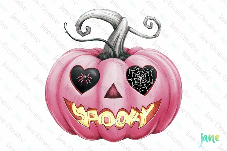 Cute Pink Halloween Sublimation Clipart example image 1