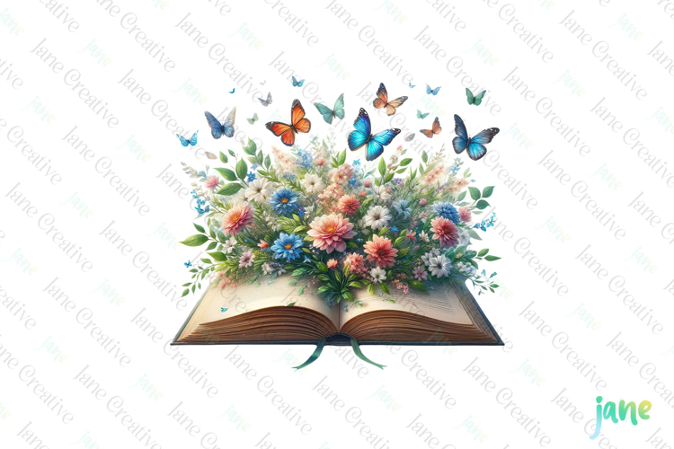 Watercolor Book Clipart Image 19