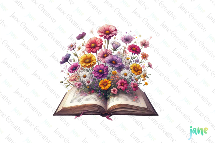 Watercolor Book Clipart Image 2