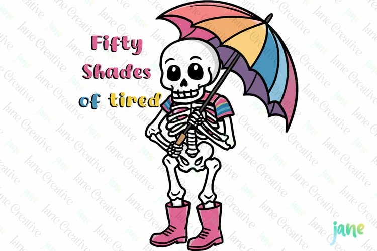 Funny Cute Skeleton Sublimation Clipart