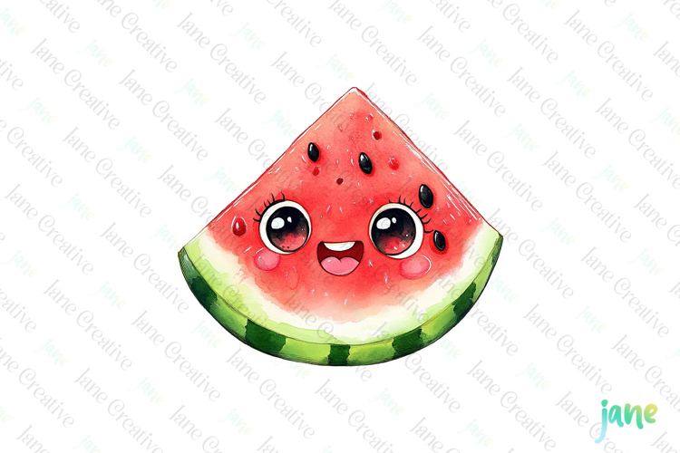 Watercolor Watermelon Clipart Image 20