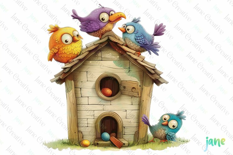 Quirky Bird Sublimation Clipart