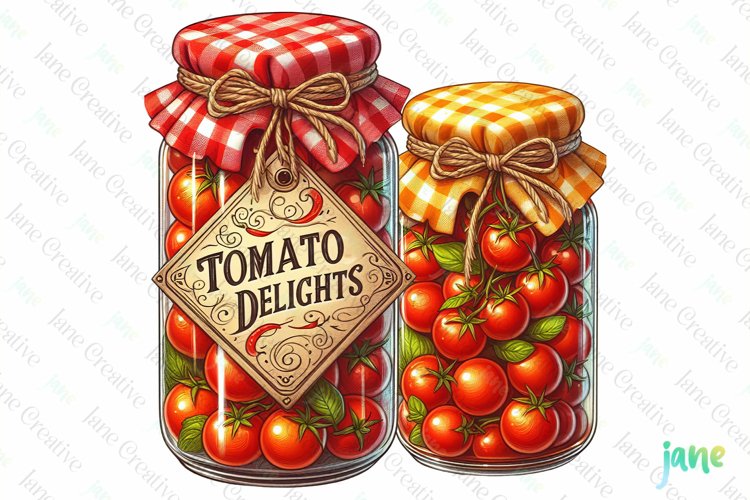 Tomato Delights Jarful Joys Clipart