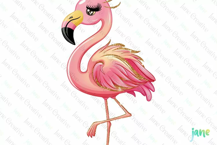 Tropical Clip Art Golden Glitter