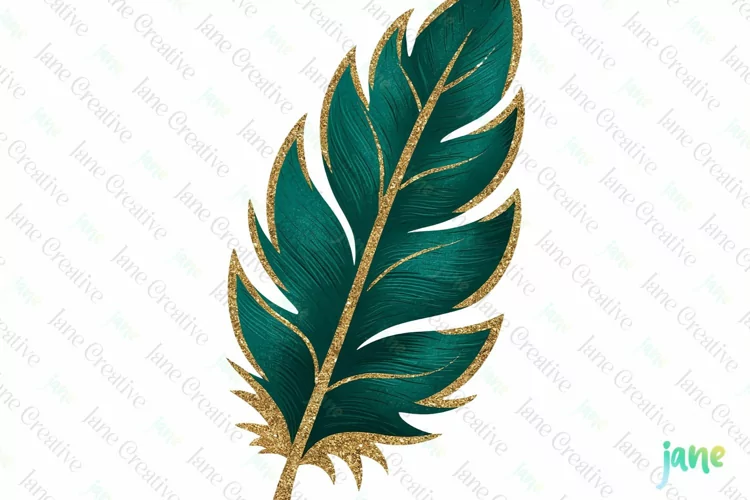 Tropical Clip Art Golden Glitter