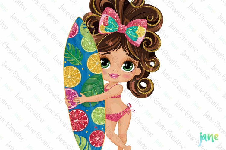 Tropical Clip Art Golden Glitter example image 1