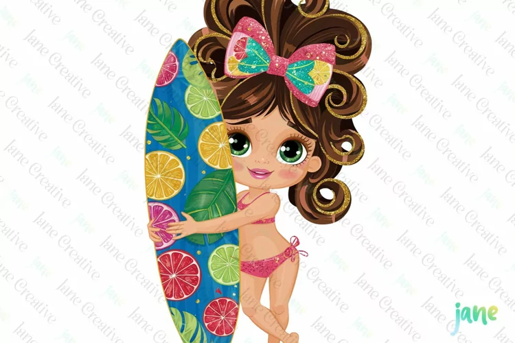 Tropical Clip Art Golden Glitter