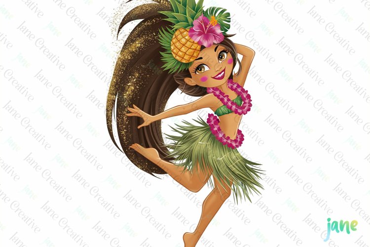Tropical Clip Art Golden Glitter example image 1