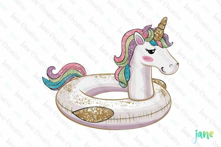 Tropical Clip Art Golden Glitter example image 1