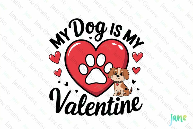 My Dog Is My Valentine PNG Clipart