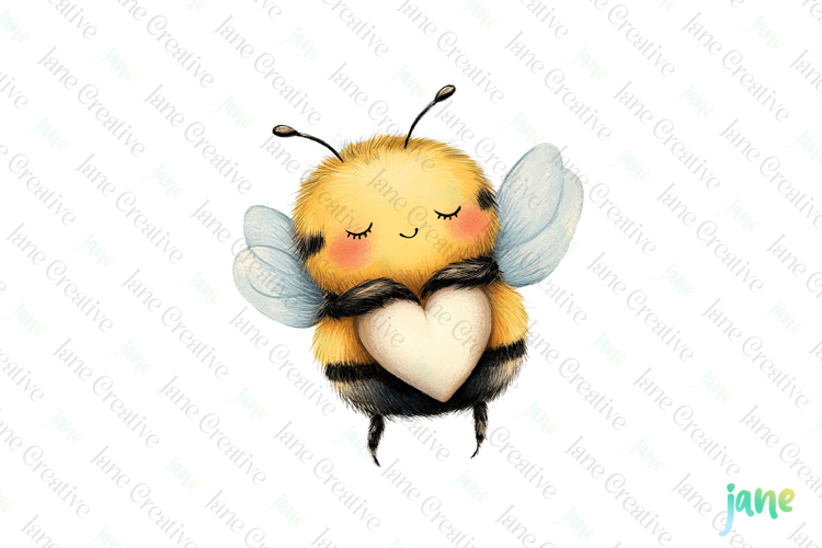 Vintage Bee Expressions PNG Clipart