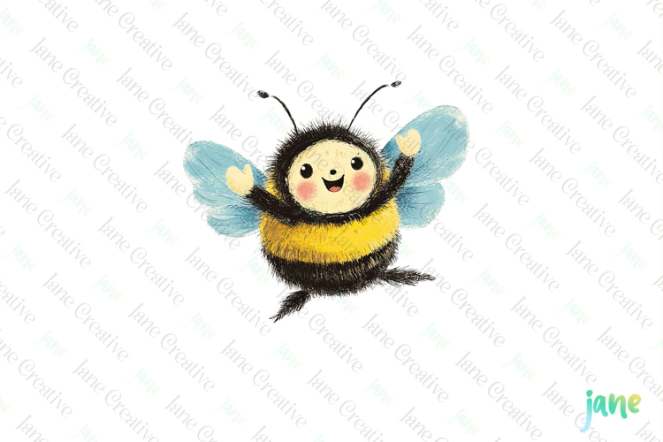 Vintage Bee Expressions PNG Clipart