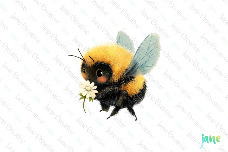 Vintage Bee Expressions PNG Clipart