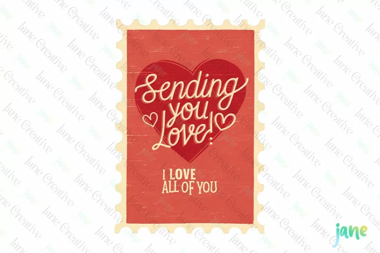 Vintage Valentine Label Sublimation