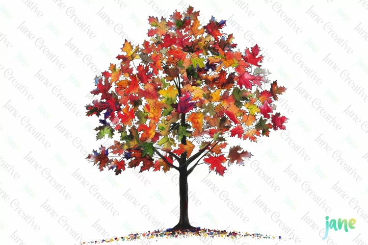 Watercolor Autumn Clipart Sublimation