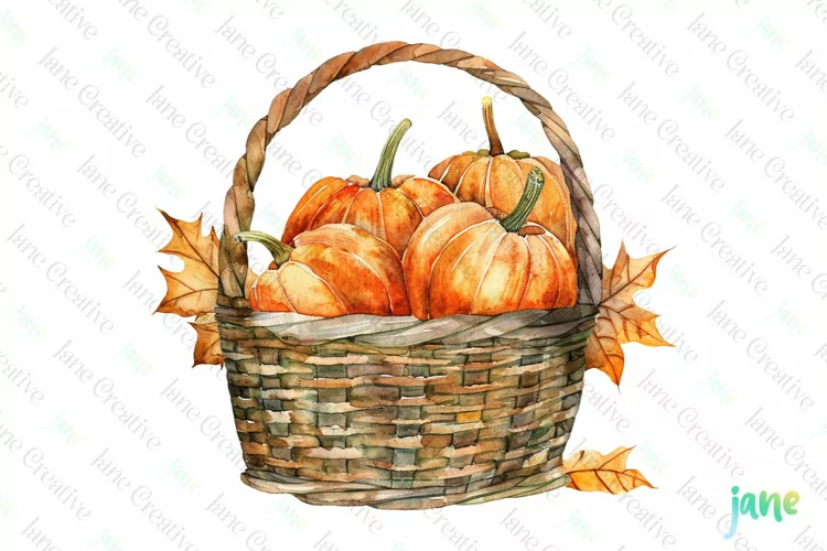 Watercolor Autumn Clipart Sublimation