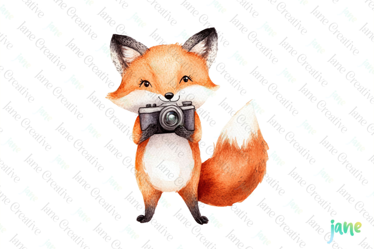 Fox Watercolor Cute Animals Photographer